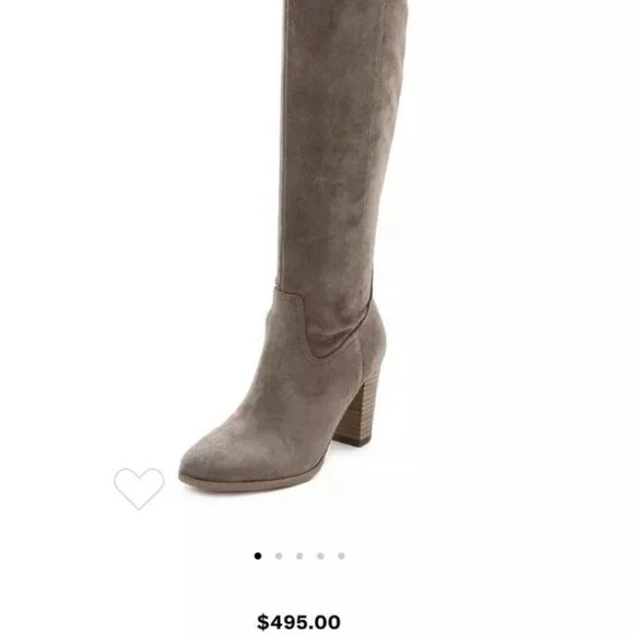 Sigerson Morrison NEW Boots Over-The-Knee Cuffed Tall Heel Suede Women's 11 - Picture 3 of 17